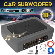 10 inch Car Subwoofer Under-Seat 1200W Amplifier Speaker Audio Sub Woofer Slim