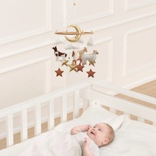 Farm Baby Mobile Cow Horse Goat Sheep Neutral Animal Nursery Crib Decor