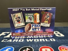 2024 Leaf Pro Set Metal Football Hobby Box Factory Sealed 6 Autograph Cards