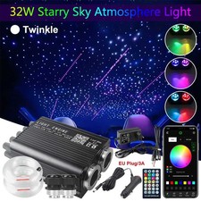 Auto RGBW LED 4 Meter Sternenhimmel Twinkle Meteor Lichtfaser 1200X Glasfaser DE