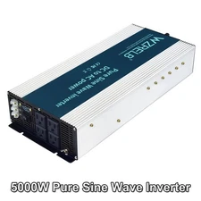 48V to 120V Pure Sine Wave Inverter 5000W Power Home Solar System Camp Motor Car
