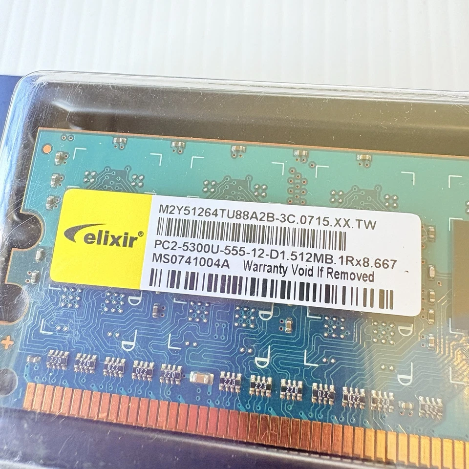 Elixir 512MB DDR2 PC2-5300U 667MHz Desktop Memory RAM Module 240-Pin DIMM x 2 - image 2 of 4