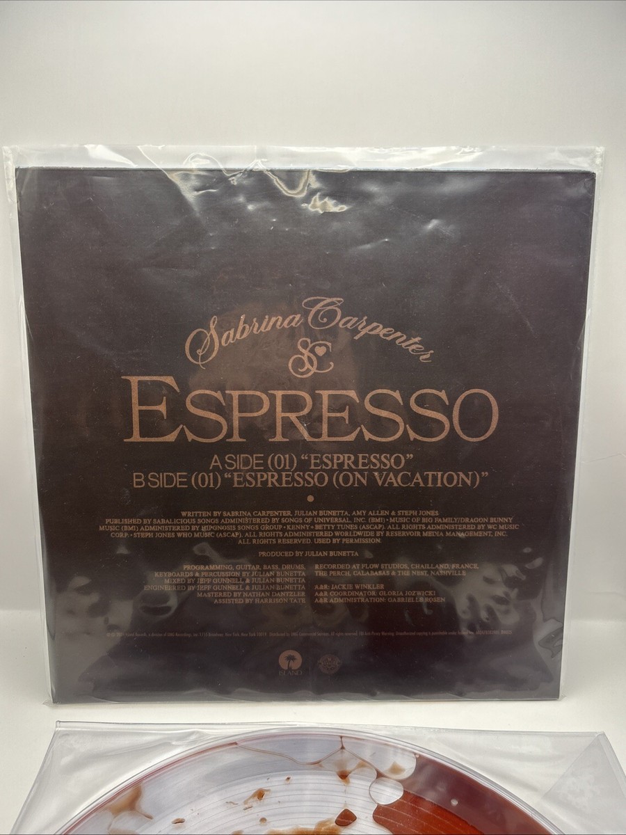 Sabrina Carpenter Espresso Blood Records 12 Vinyl Single Liquid