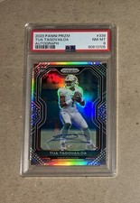 2020 Prizm Football Tua Tagovailoa Silver Rookie Autograph Card #339 PSA 8. rookie card picture