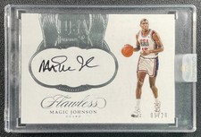 MAGIC JOHNSON 2016-17 PANINI FLAWLESS #USA-MJ USA BASKETBALL AUTO SILVER 1/20