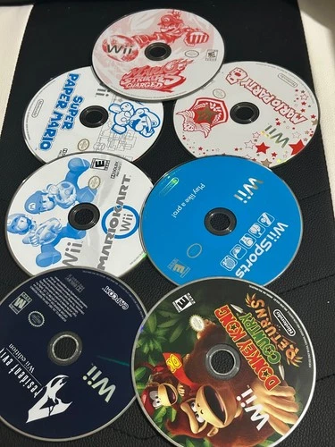 New ListingLot Of 7 Nintendo Wii Games Mario party Wii sports Mario karts ext.