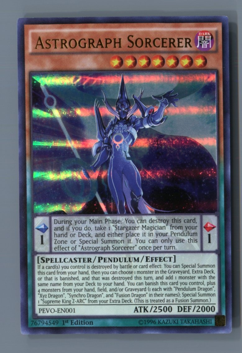 Astrograph Sorcerer PEVO-EN001 Ultra Rare Pendulum Evolution Yu-Gi-Oh LP