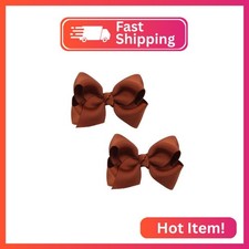 Koolgil Baby Girl's 2Pcs Cute 3 Inch Pure Color Bow-knot Hair Clip for Photograp