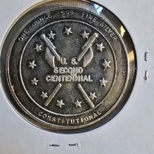 1976 U.S. Second Centennial Constitutional Silver Round 1 Troy oz .999 Fine 100.88 per troy oz