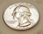 1961 D Choice Brilliant Uncirculated Quarter 90% Blazing  Luster #1210~17