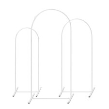 Wedding Arch Backdrop Stand Set of 3 Gold Metal Arch Backdrop Stand for Wedding