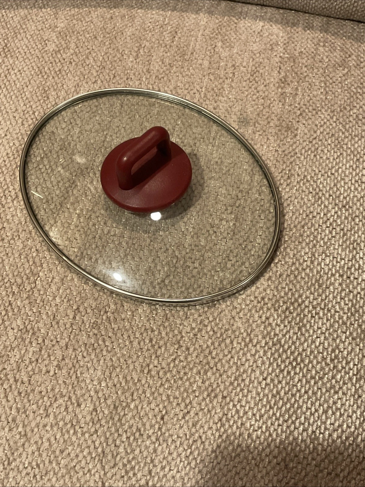 Bella Sensio Yde-1121 Triple Slow Cooker Crock Pot Replacement Lid Red Knob Oval