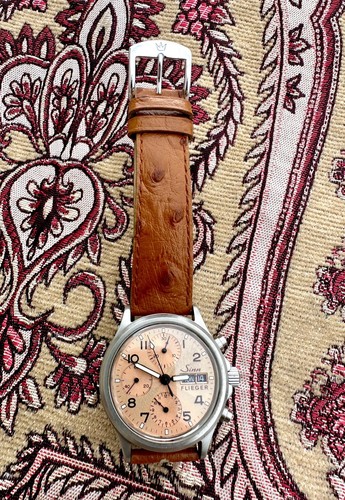 Sinn 356 Flieger II Salmon  Dial Automatic Chronograph Men's Watch USA 🇺🇸