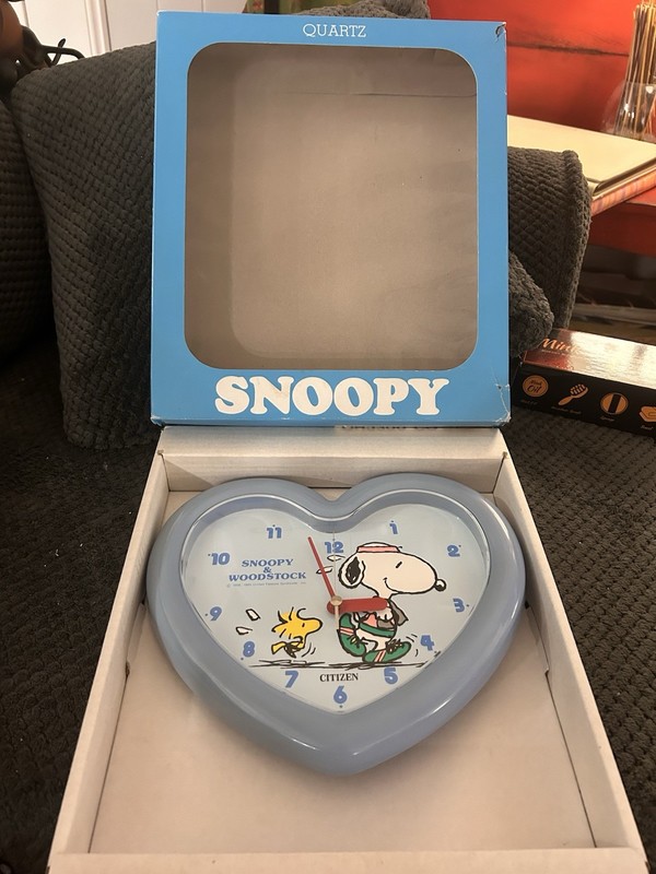 Vintage RARE Citizen Snoopy Woodstock Japan Clock New! Rare.