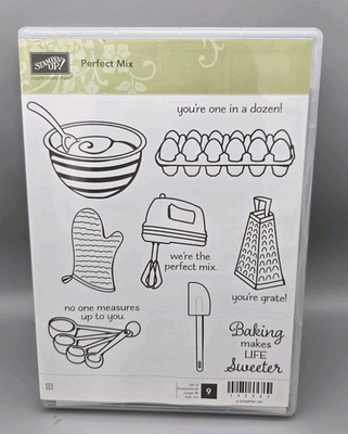 #ad #ad Stampin#x27;Up PERFECT MIX mount stamp set Baking Kitchen 9 Stamps $18.96
