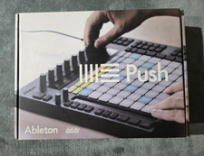 Ableton Push 1 controller, power cord, midi cord.