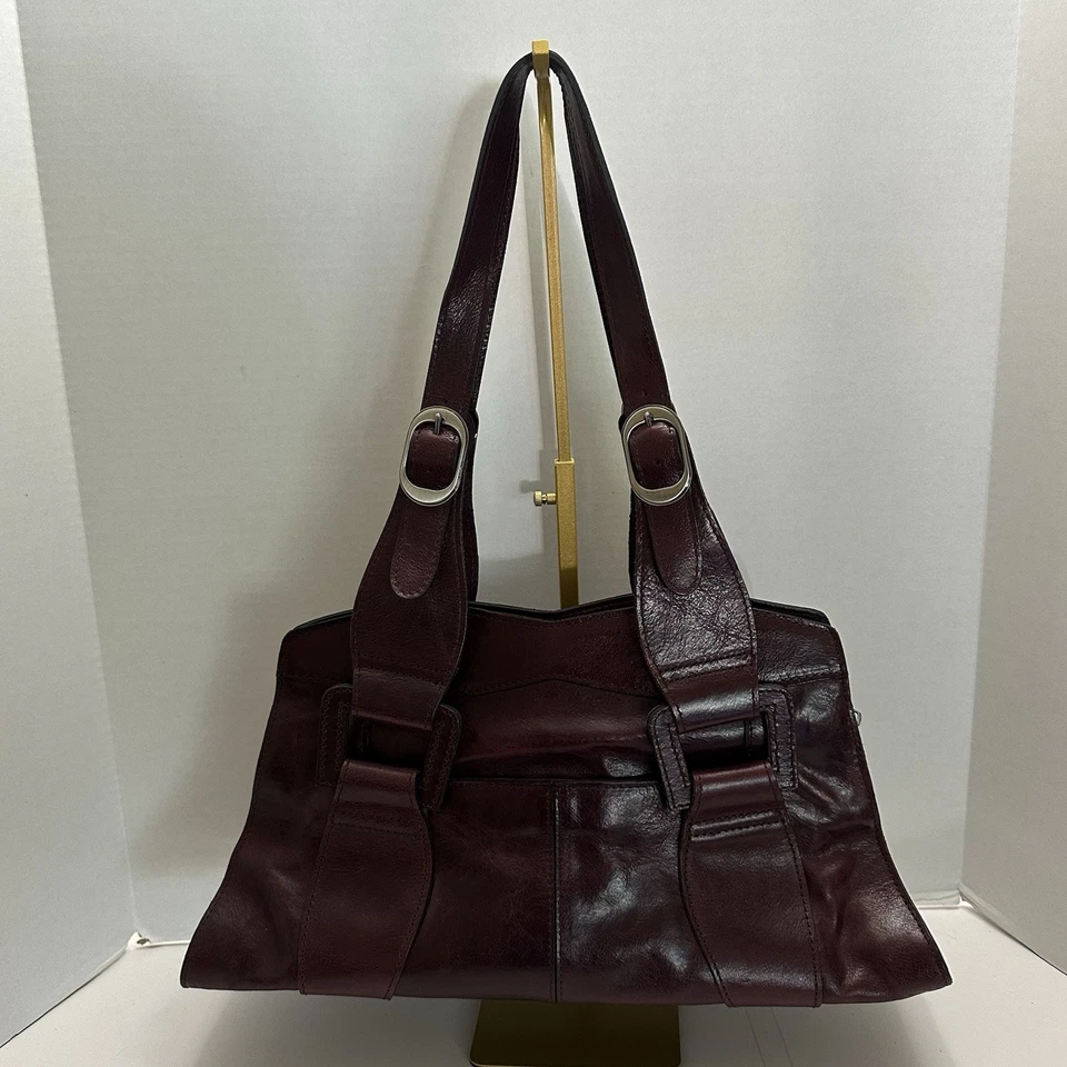 Patricia Nash Beuxvellas Burgundy Leather Satchel - Image 3 of 4