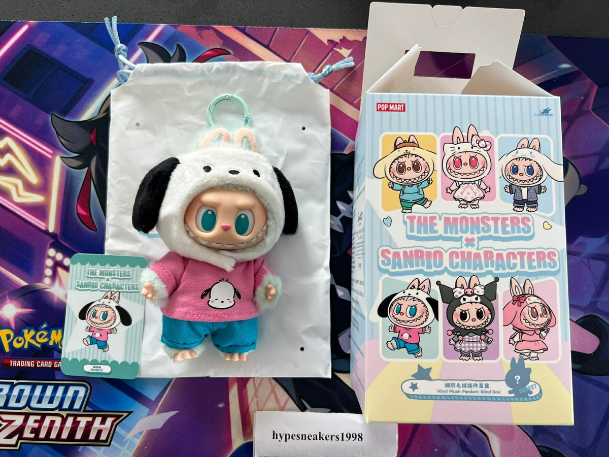 The Monsters x Sanrio Characters Plush Pendant Labubu Pochacco