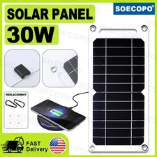 35W 5V  Portable Solar Panel USB Charger for Phone Power Bank Camping RV Charger