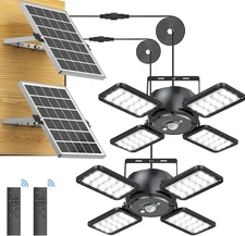 Solar Shed Light Outdoor Indoor Solar Powered Motion Sensor Shed Light,144LED...