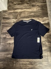 Nautica Men's Blue Logo Shirt Lounge Classic Pajama Top Sleepwear Size M 392