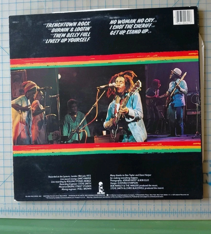 Bob Marley And The Wailers Live! LP 1975 Island 90032-1 VG+ - Image 2 of 4