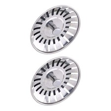 2 Pcs Stainless Steel Water Drain Bathroom Sink Strainer Anti-clogging