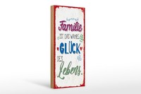 Holzschild Spruch 27X10 Cm Familie Ist Das Wahre GlüCk Des Lebens Deko Schild