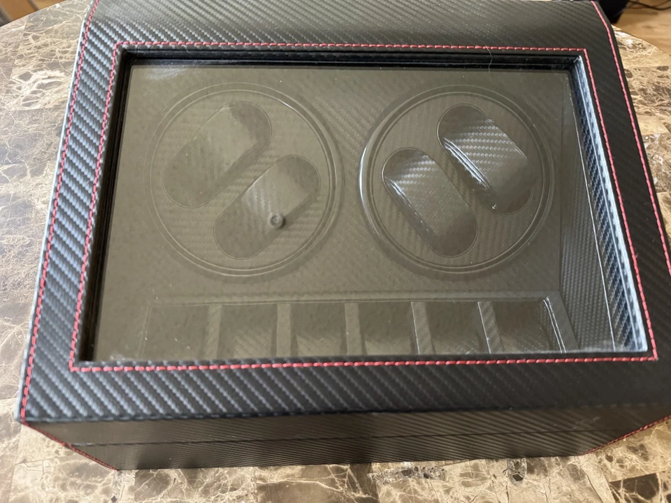 Caixa de armazenamento enrolador de relógio de rotação automática 4+6 caixa de exibição de corda automática - Imagem 3 de 3