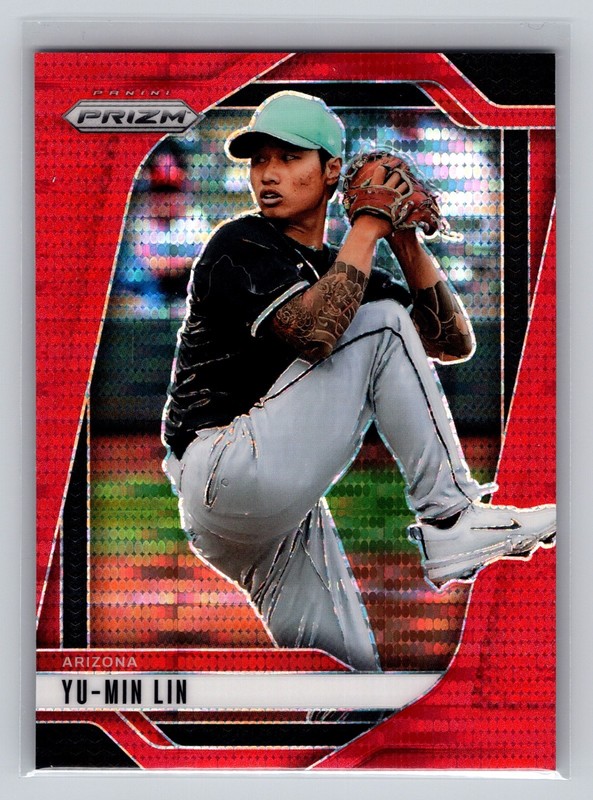2025 Prizm Yu-Min Lin Red Pulsar Numbered 191/399 Arizona Diamondbacks #178