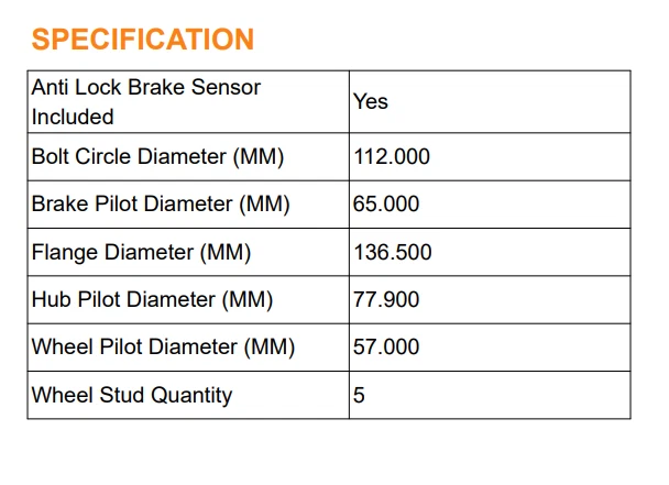 Cojinete de rueda trasera y buje MOOG para Volkswagen Jetta Passat 2006-2018 Eos 07-16 Foto 2 de 4