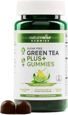 NatureWise Green Tea Gummies, Keto, Sugar Free, 500Mg, Garcinia Cambogia, Vegan