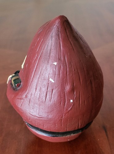 Roly Poly Teardrop Resin Santa Claus in Red holding Toys Old World Style - Picture 15 of 19