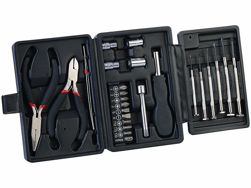 Set d’outils 26 pièces AGT mallette tournevis et pinces pour bricolage maison