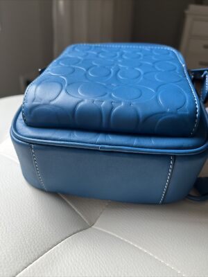New Coach Track Small Pack Leather Blue Jay CH072 Crossbody Bag | eBay
