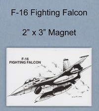 F-16 Fighting Falcon Fighter General Dynamics Magnet 2" x 3" Buy 1 Get 1 Free