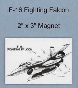 F-16 Fighting Falcon Fighter General Dynamics Magnet 2" x 3" Collectible