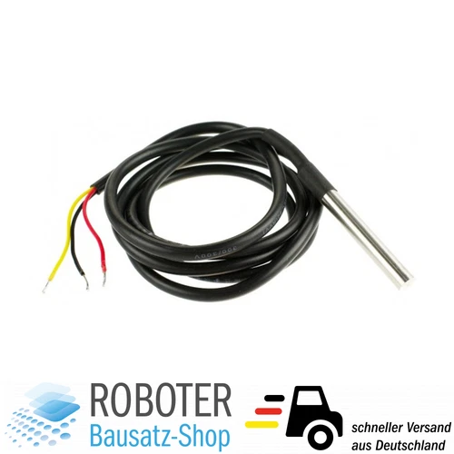 DS18B20 Temperatur Sensor - Wasserdichter Thermometer Fühler Arduino Raspberry