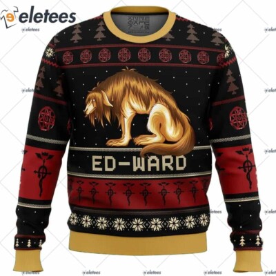 Fullmetal Alchemist Chimera Nina Tucker Ed-ward Ugly Christmas Sweater 3EFPHLNV
