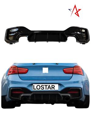  Schwarz Heckdiffusor für BMW 1er F20 F21 M135i M140i Facelift M Paket 2015