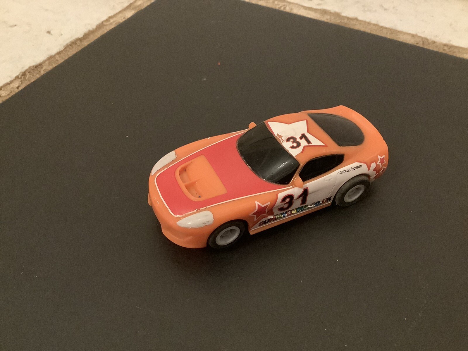 Micro Scalextric Slot Car 62160 GT GummyGums RARE ORANGE working 164 Scale eBay