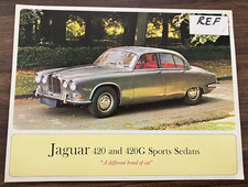 1967 Jaguar 420 420g - Vintage Original 2-sided Tech-spec Sheet Sales Brochure 1967 Jaguar 420 420g - Vintage Original 2-sided Tech-spec Sheet Sales Brochure