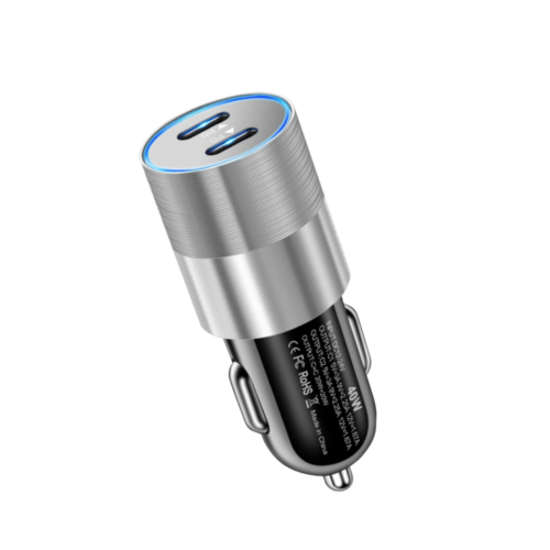 Dual Type C PD Fast 40W Car Charger Adapter Cable For iPhone 15 Pro Max Samsung - Picture 15 of 18