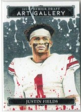 Justin Fields 2021 Sage Premier Art Gallery Rookie Insert Card #AG-27