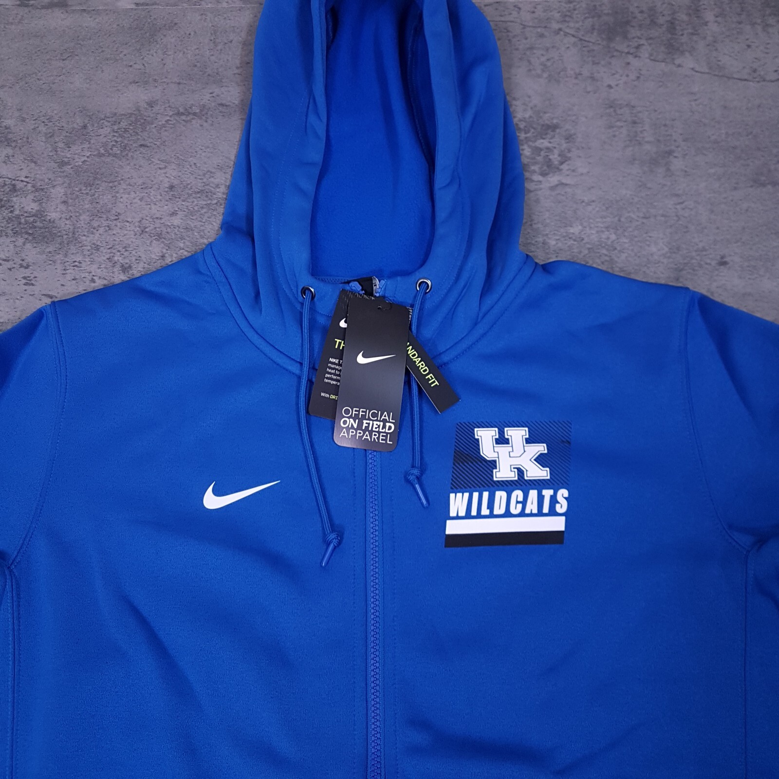 NIKE Kentucky Wildcats On-Field Full Zip Therma Hoodie Mens Size MEDIUM Blue thumbnail 3
