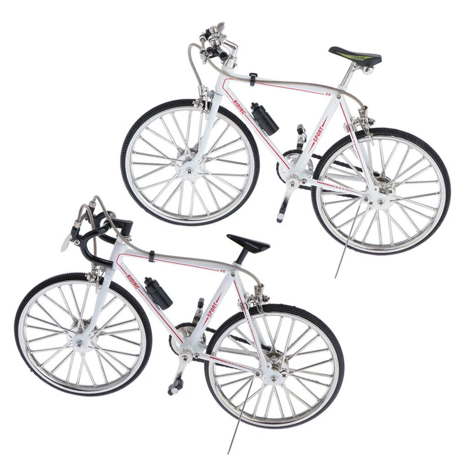 1/10 Zinc Alloy Bicycle Mountain Bike Model Diecast Vehicles Kids Toys White - Image 2 of 4