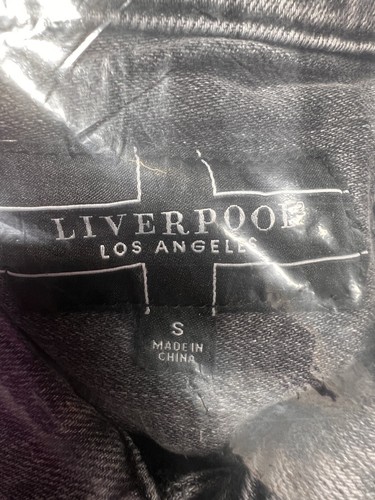 New LIVERPOOL Denim Jacket Classic Trucker Jean Charcoal Small Preppy Retail 109 - Picture 8 of 18