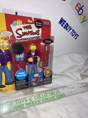 2002 The Simpsons HANK SCORPIO Action Figure WOS Playmates All-Star Voices MIP