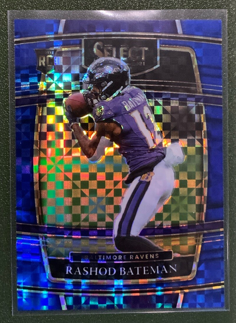 2021 Panini Select Rashod Bateman RC #55 Blue Prizm /199