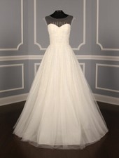 Vestido de novia Austin Scarlett Aurora AS31 marfil claro aline transparente sin mangas 8
